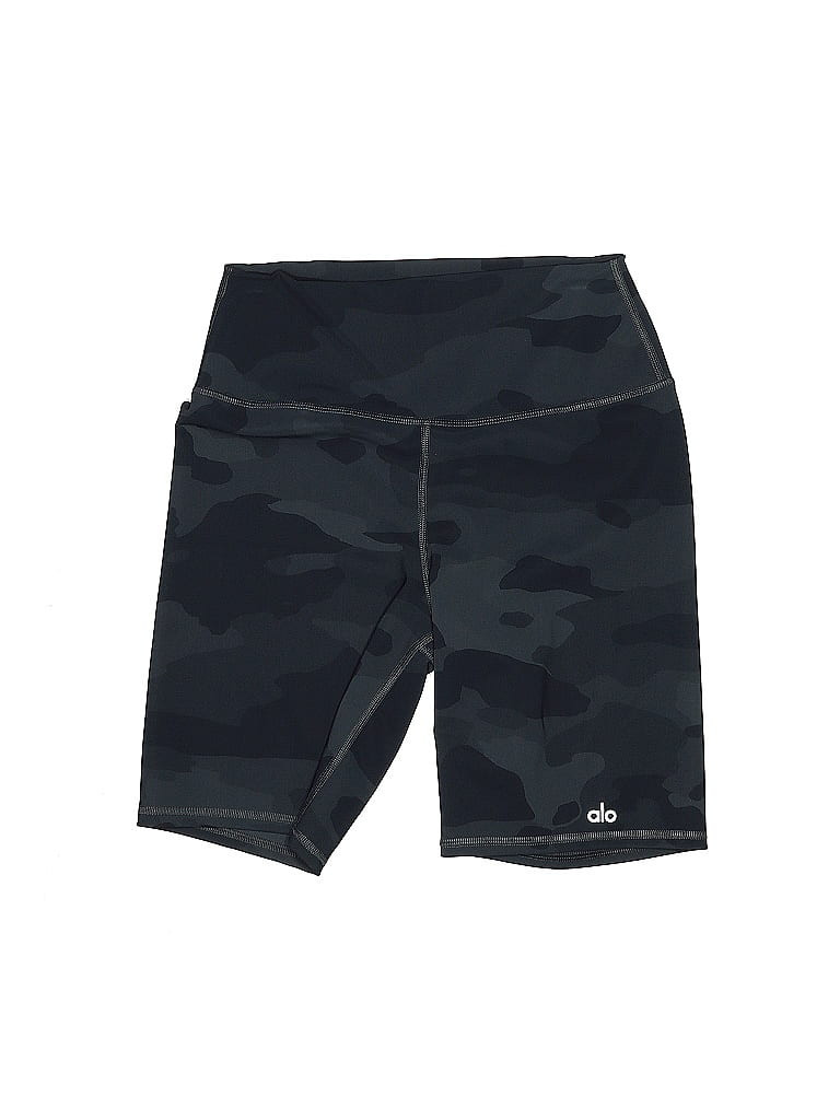 Alo Athletic Shorts: Black Camo Activewear - Size Large | thredUP