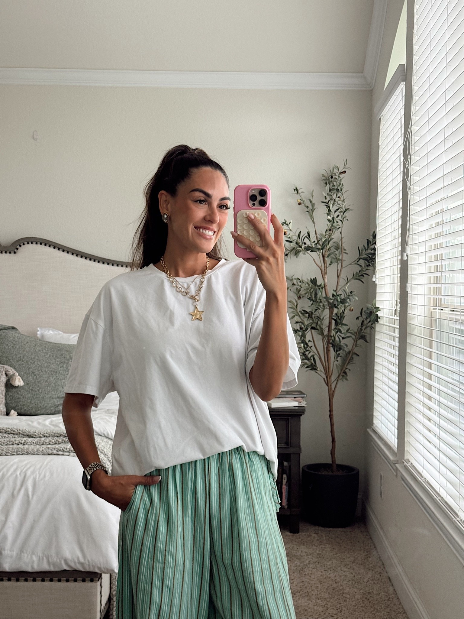 Large top 
Medium pants