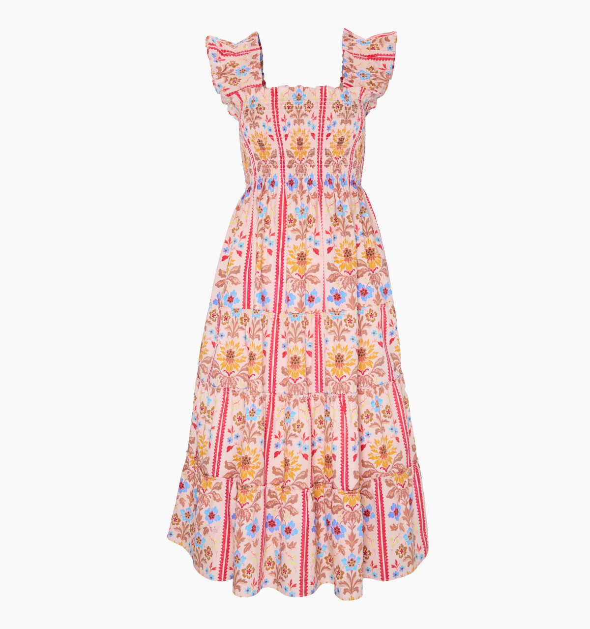 The Ellie Nap Dress | Pink Floral Block Stripe / L | 100% Cotton | Hill House Home | Hill House Home US