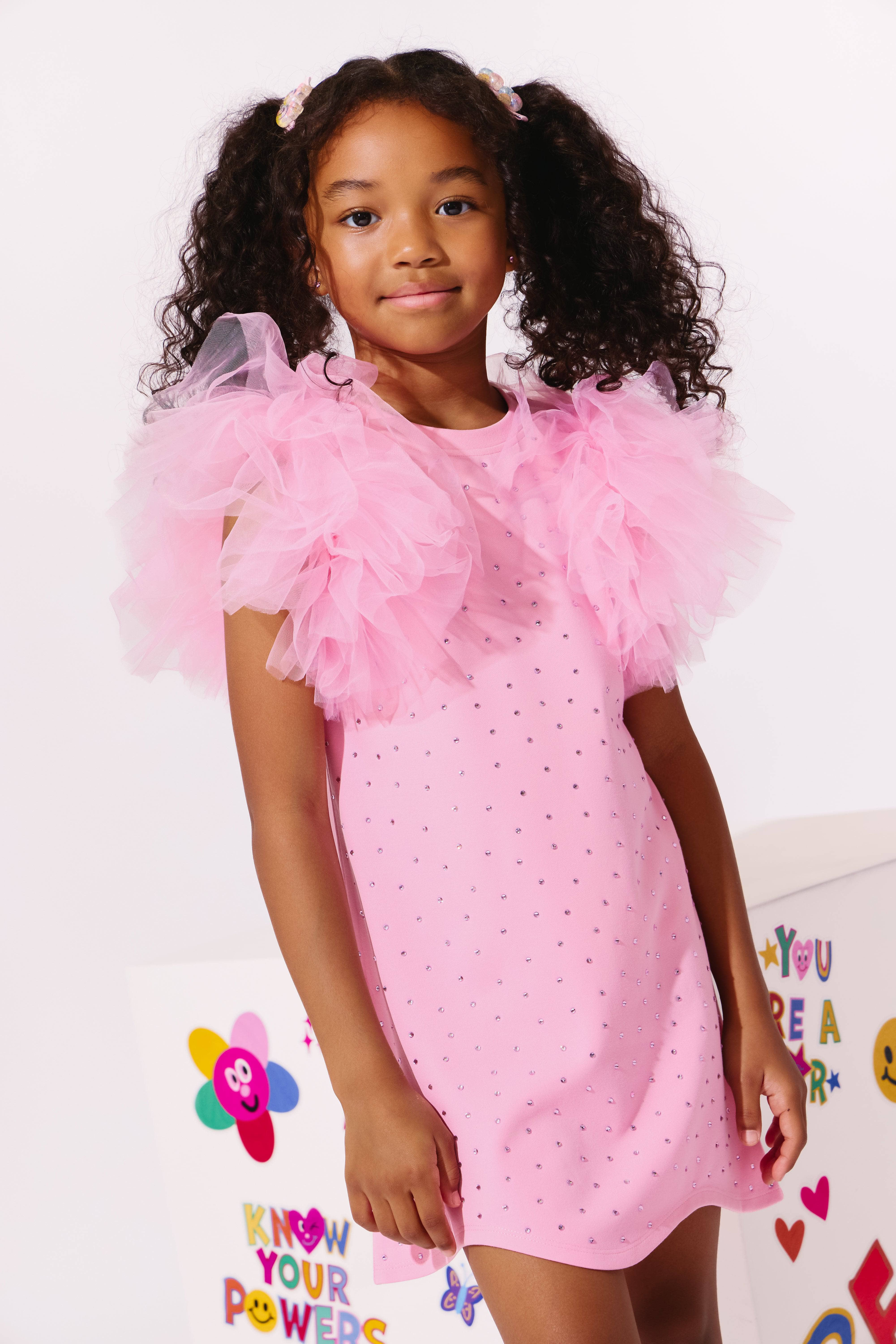 Pink Crystal Ruffle Dress 4 | Lola + The Boys