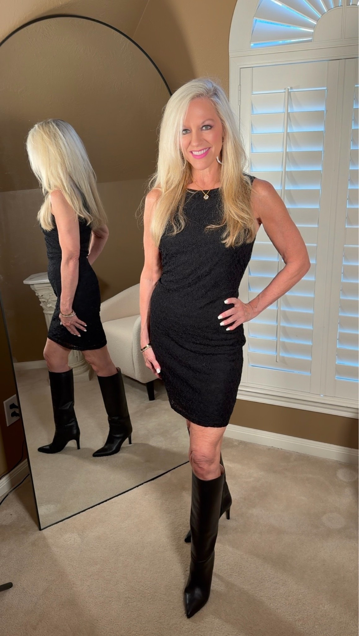 The perfect LACE little black dress! I am 5‘4“, 113 lbs and wearing a size 2! @Lascana

#LTKootd #LTKWedding #LTKWorkwear