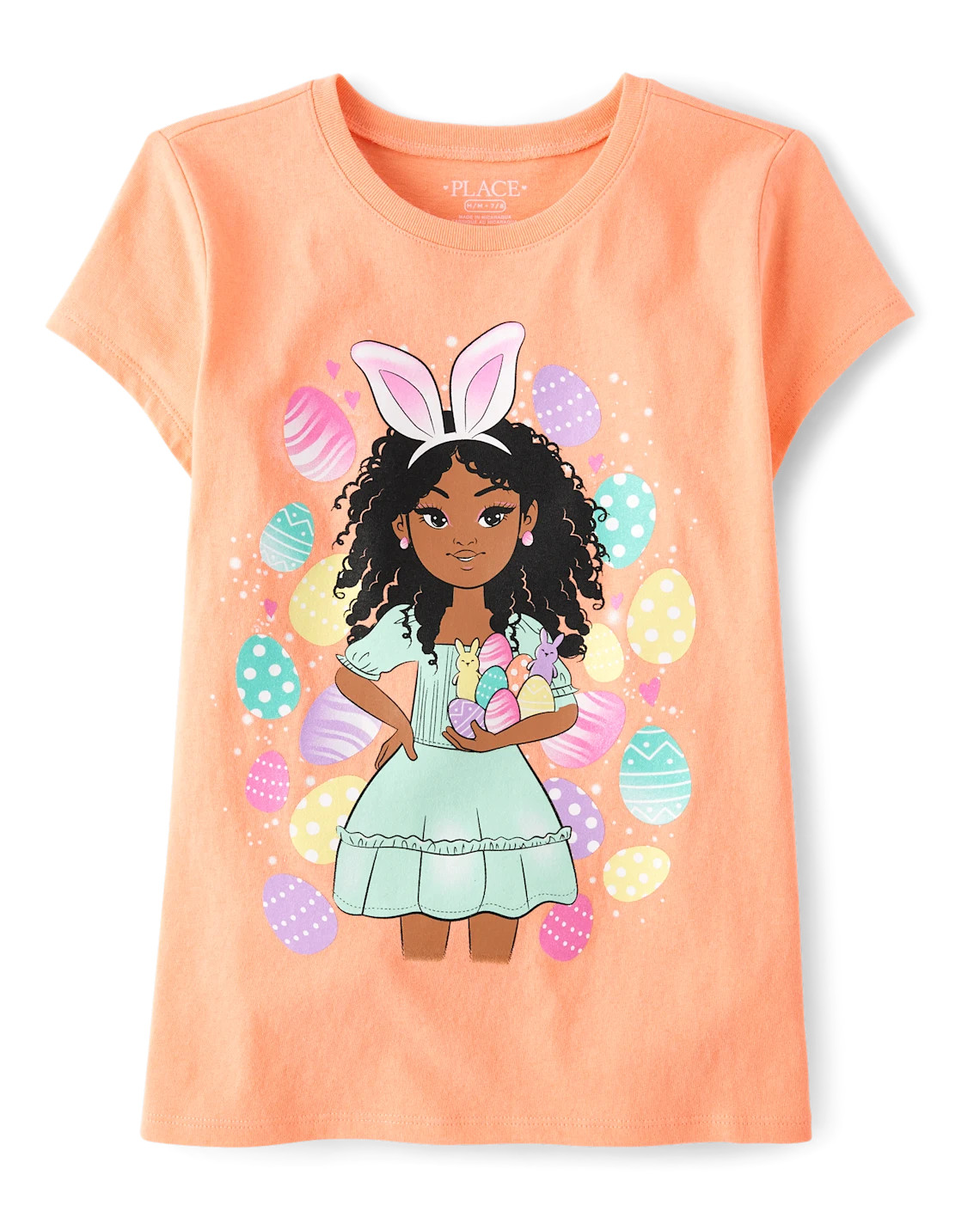 Girls Easter Girl Graphic Tee - coral | The Children's Place