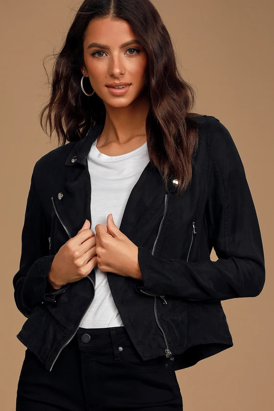 Back Roads Black Lightweight Moto Jacket | Lulus (US)