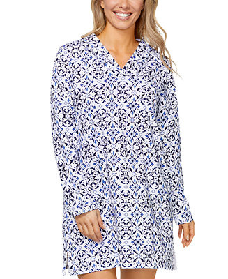 Women's Coastal Hooded Tunic Cover-Up | Macy's