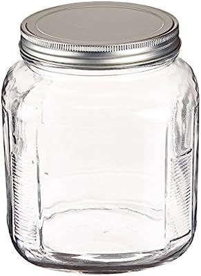 Anchor Hocking 2-Quart Cracker Jar with Brushed Aluminum Lid, Set of 4 | Amazon (US)