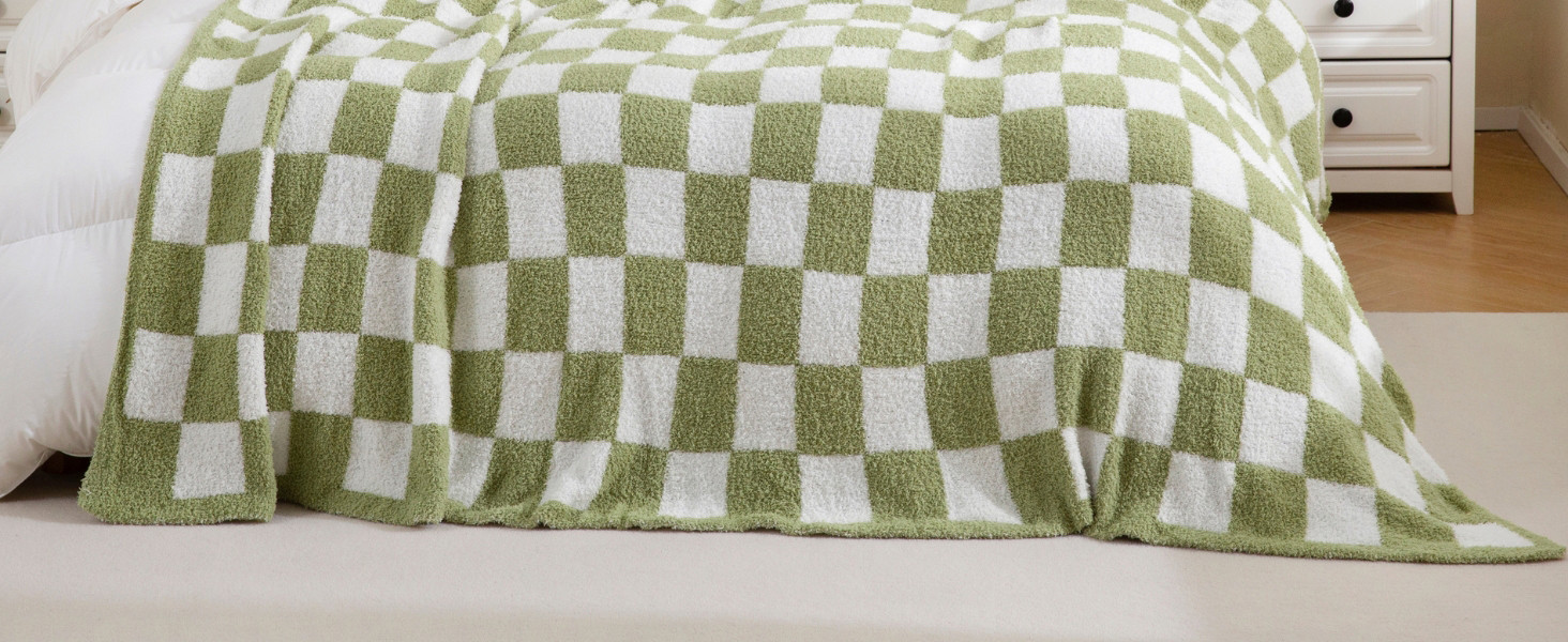 YIRUIO Throw Blankets Checkerboard Grid Chessboard Gingham Warmer Comfort Reversible Shaggy Cozy ... | Amazon (US)