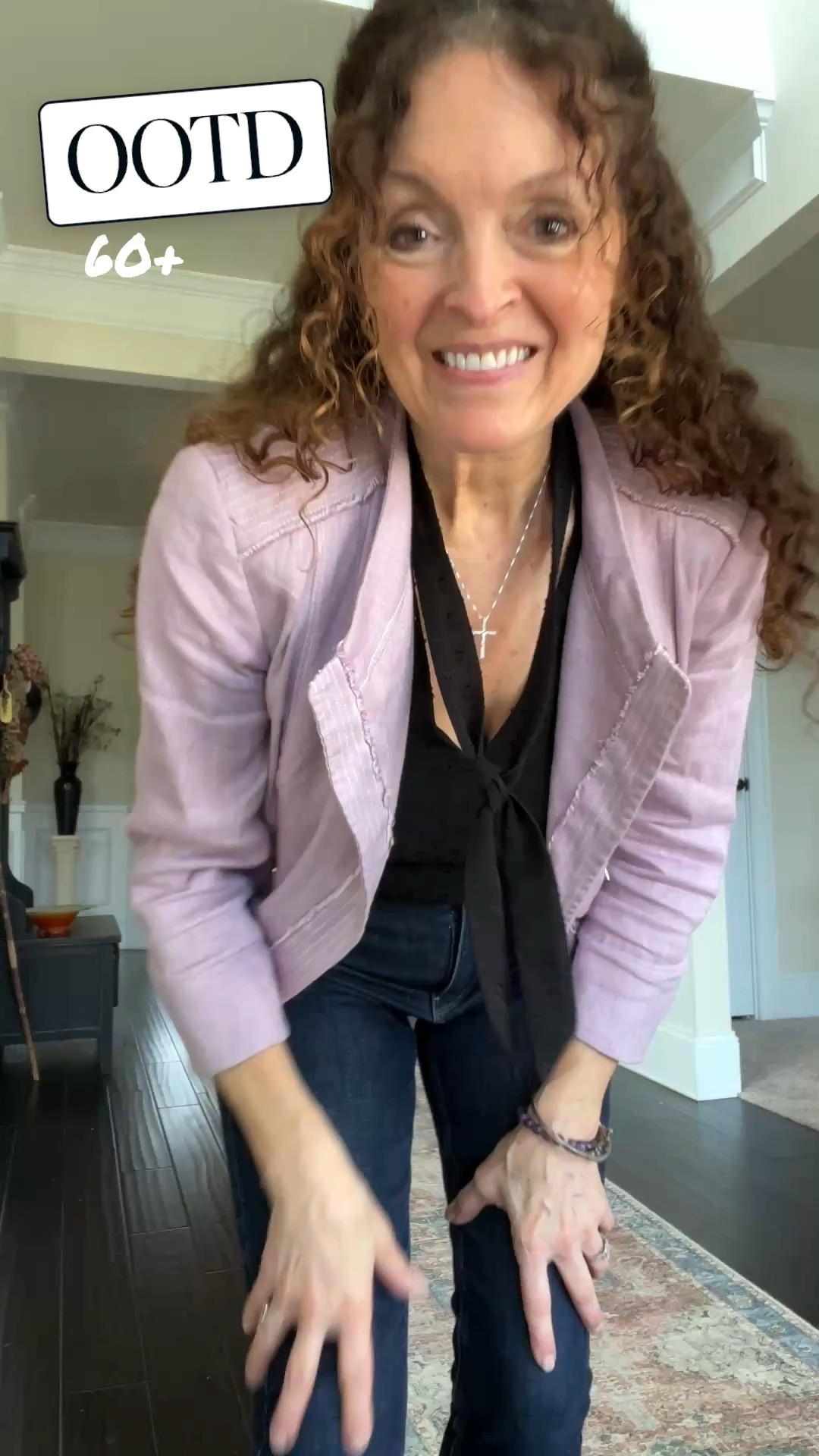 #ootd 60+  #over60
Heading to church, followed by lunch at a crêperie with family.
Still extremely hot here so sporting some sandals, skinny jeans. A sleeveless blouse and lightweight blazer (just for air-conditioning). ￼

#LTKootd #LTKOver40