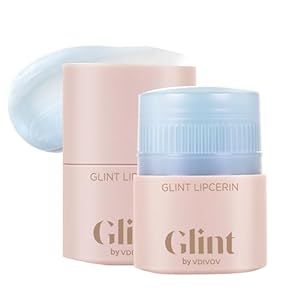 Glint Lipcerin (Icy Blue, 0.5fl oz) - Lasting Hydration, Plumping 5-in-1 Lip Care Gloss Balm with... | Amazon (US)