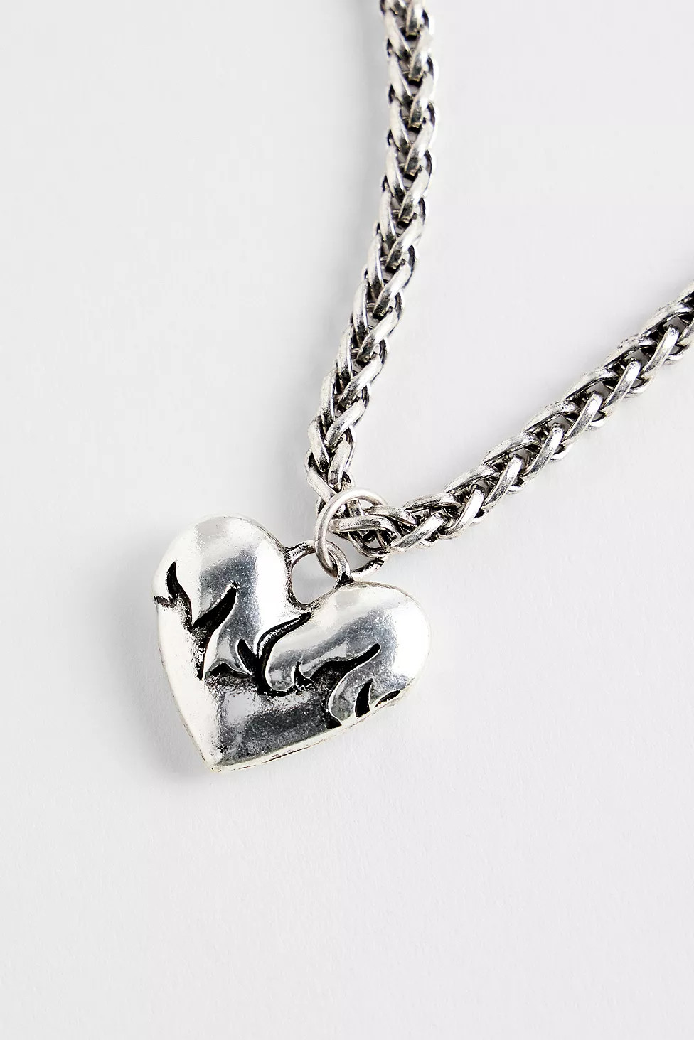 UO Flame Heart Necklace | Urban Outfitters UK