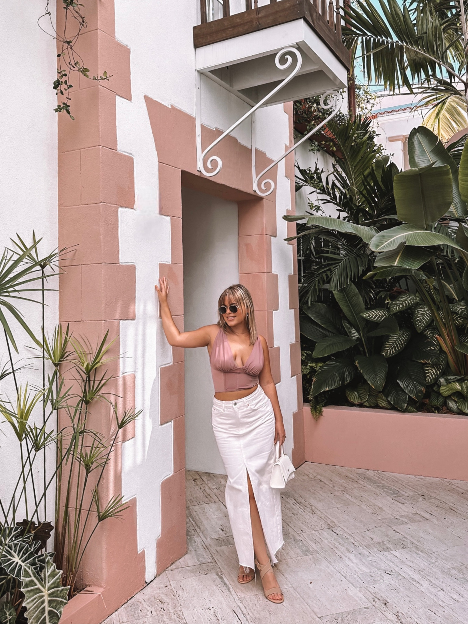 White denim skirt and cute mauve crop top 🌸 brunch outfit or casual day look


#LTKunder50 #LTKunder100 #LTKstyletip