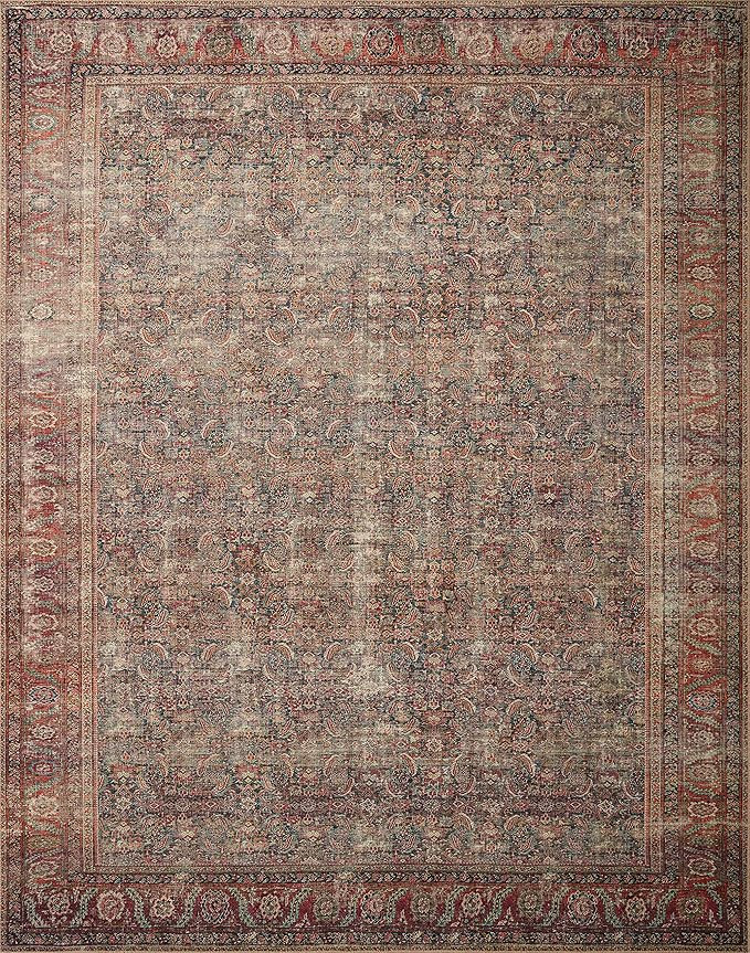 Loloi II Wynter Collection WYN-09 Onyx/Multi 5'-0" x 7'-6", .13" Thick, Area Rug, Soft, Durable, ... | Amazon (US)