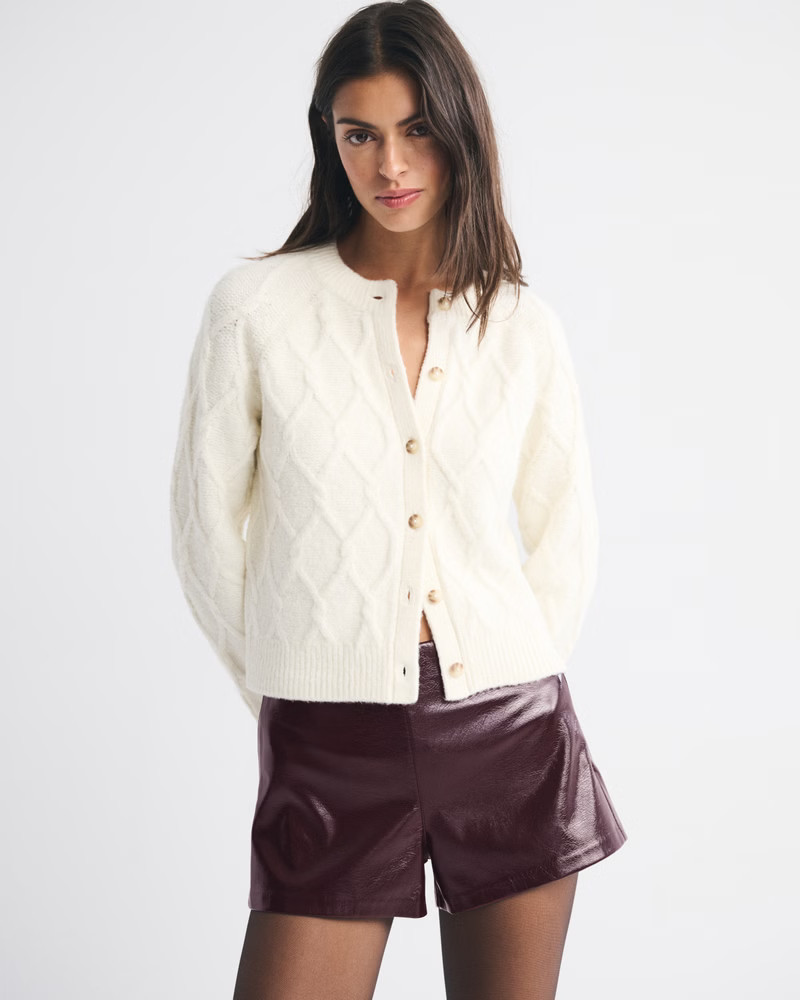 Stretch Vegan Glossy Leather Micro Short | Abercrombie & Fitch (US)