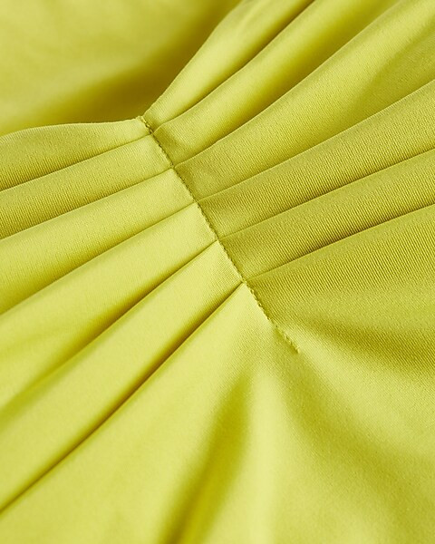 Body Contour Double Layer Ruched Thong Bodysuit | Express