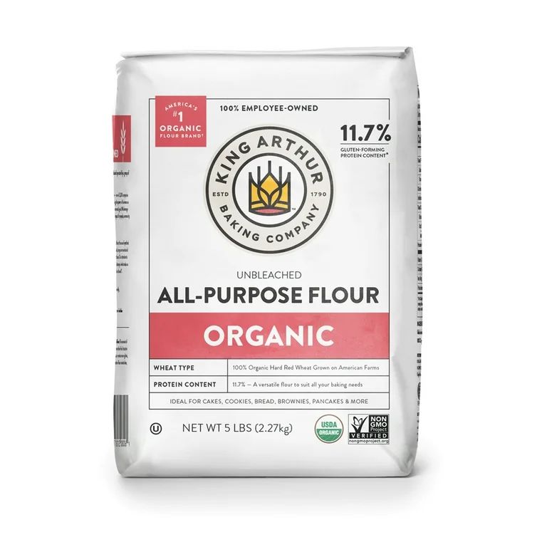 King Arthur Baking Company Organic Unbleached All Purpose Flour - 5 lbs Pack of 3 | Walmart (US)