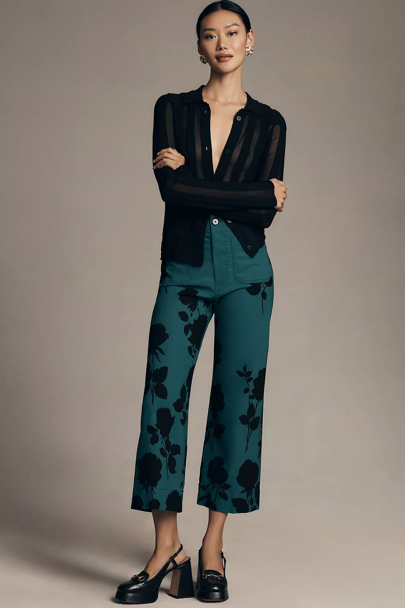 The Colette Cropped Wide-Leg Pants by Maeve | Anthropologie (US)