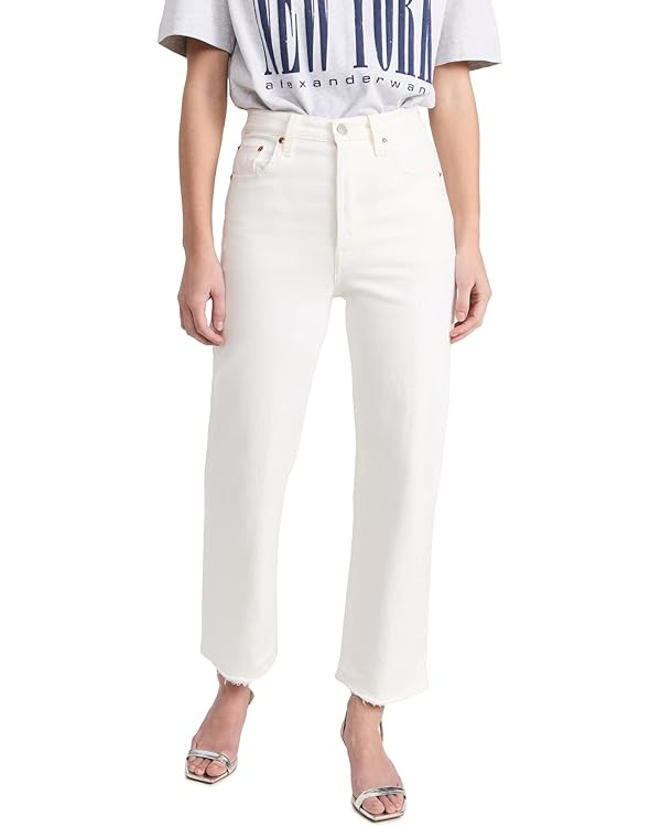 Levi's Women's Premium Ribcage Straight Ankle Jeans | Amazon (US)