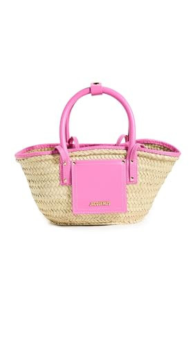 Jacquemus Women's Le Petit Panier Soli Tote, Neon Pink, One Size | Amazon (US)