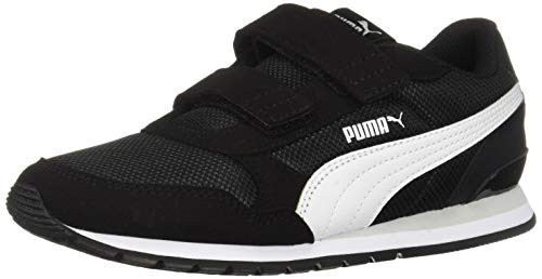 PUMA unisex child St Runner Hook and Loop Sneaker, Puma Black-puma White-gray Violet, 4 Toddler US | Amazon (US)