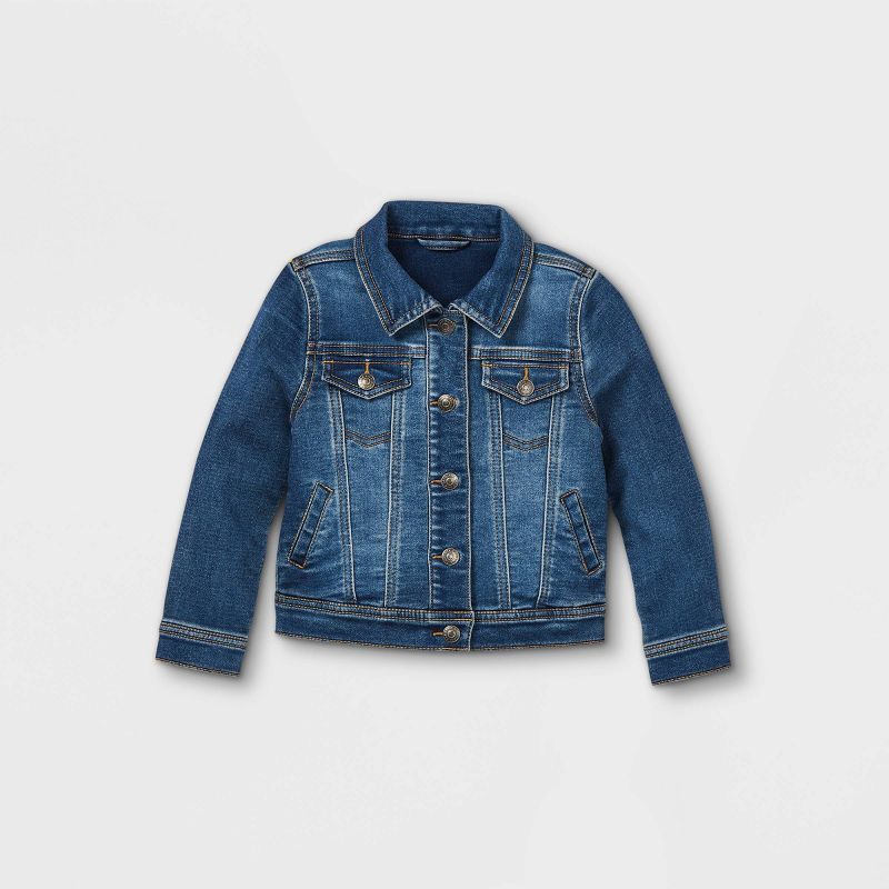 Toddler Girls' Vintage Denim Jacket - Cat & Jack™ Medium Wash | Target