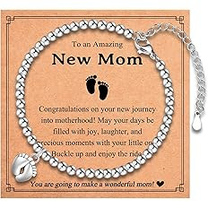 Leyung Gifts for New Mom Pregnant Mom Mom to Be, Baby Feet Charm Bracelet Jewelry, First Mothers ... | Amazon (US)