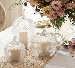LoveShackFancy Glass Pumpkin Hurricane | Pottery Barn (US)