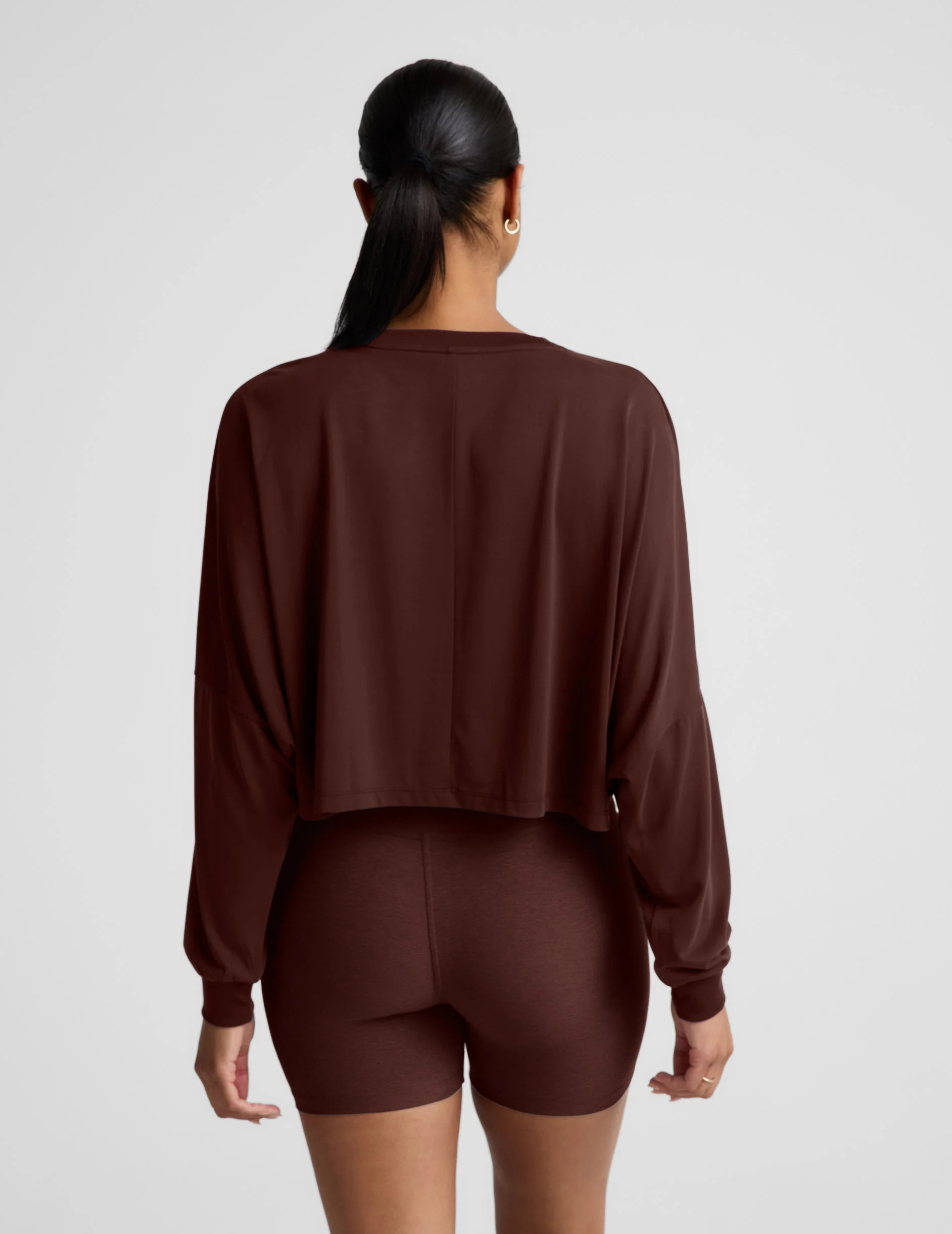 Studio Luxe Cropped Long Sleeve Tee | Beyond Yoga | Beyond Yoga