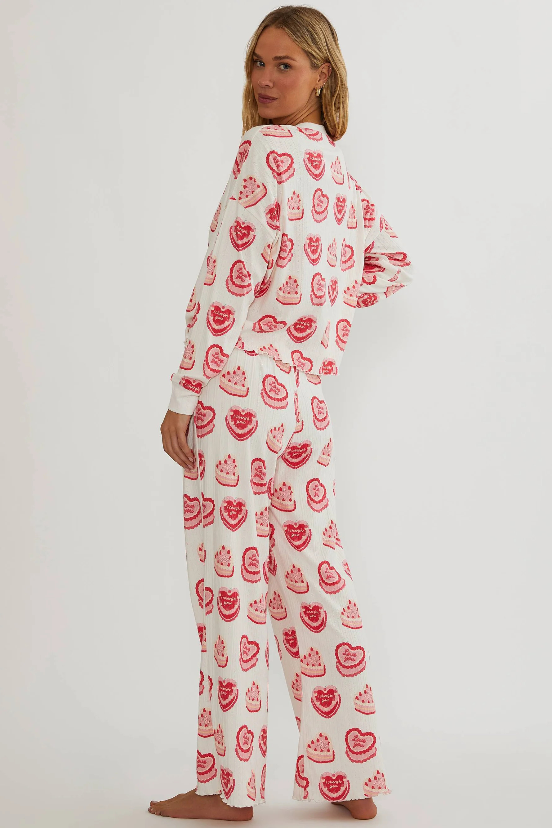 Pacific Long Sleeve Sleep Set Sweat Treat | Valentines PJ Set | Beach Riot | Beach Riot