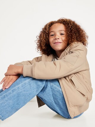 Water-Resistant Hooded Bomber Jacket for Boys | Old Navy (US)