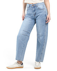 Barrel Jeans With Seam Detail | Juniors | Marshalls | Marshalls