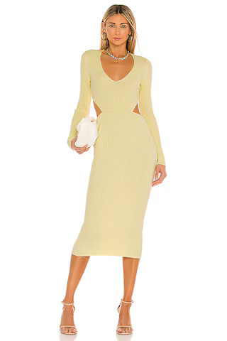 Camila Coelho Rosabella Midi Dress in Yellow from www.revolveclothing.com | Revolve Clothing (Global)