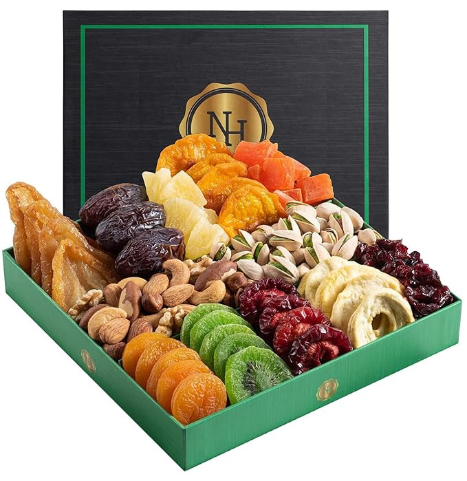Holiday Christmas Dried Fruit & Nuts Gift Basket - Fresh Dried Fruit & Nuts Gift Basket - Assorte... | Amazon (US)
