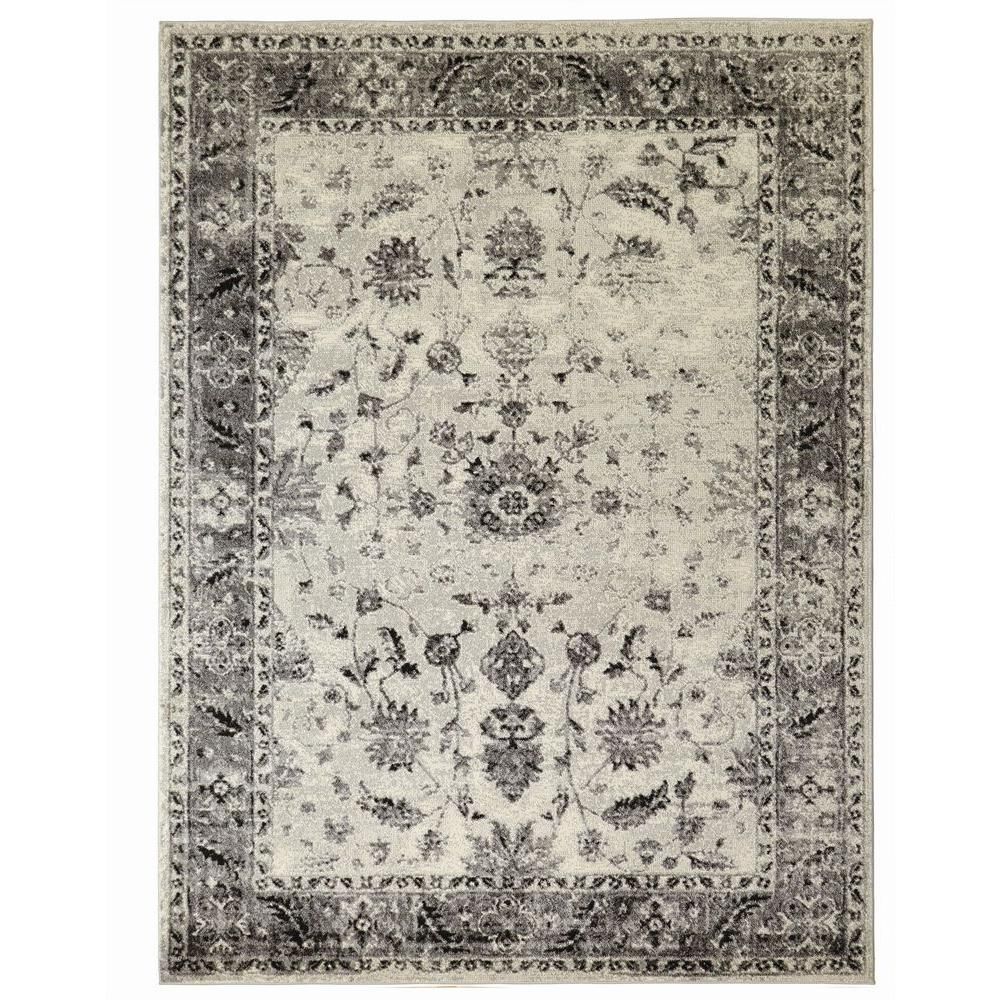 Old Treasures Gray 8 ft. x 10 ft. Area Rug | The Home Depot