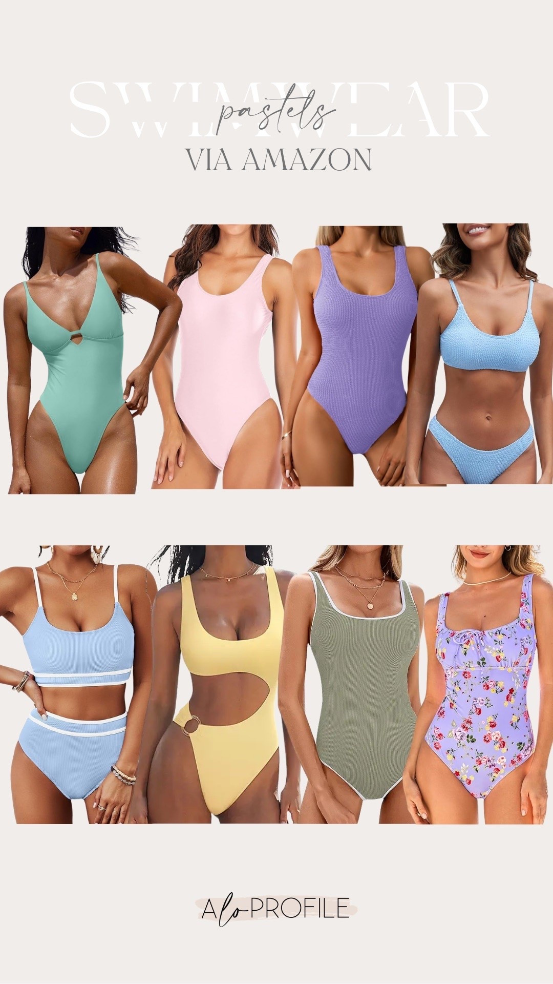 Amazon Swimwear Under $100 // swimwear, swimsuits, neutral swimsuits, neutral swimwear, vacay style, resort wear, beach wear, beach outfit, beach vacation, summer outfits, summer style