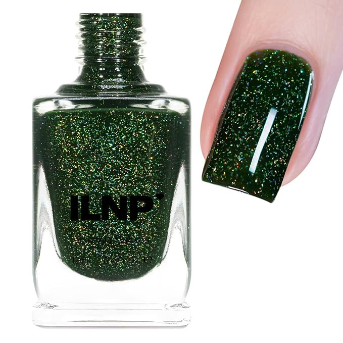 ILNP Forest Drive - Holiday Green Holographic Jelly Nail Polish | Amazon (US)