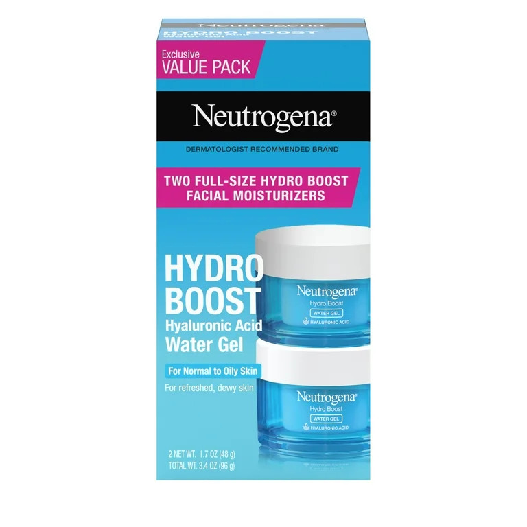 Neutrogena Hydro Boost Hyaluronic Acid Water Gel Moisturizer, 2 x 1.7 oz | Walmart (US)