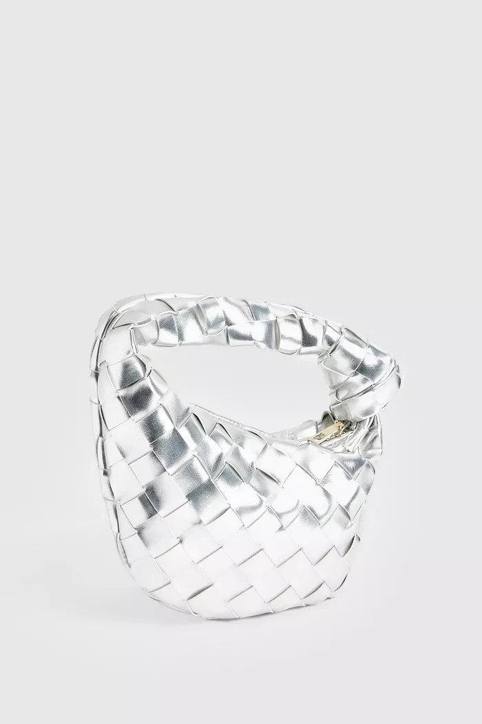Metallic Knot Woven Grab Bag | boohoo (US & Canada)