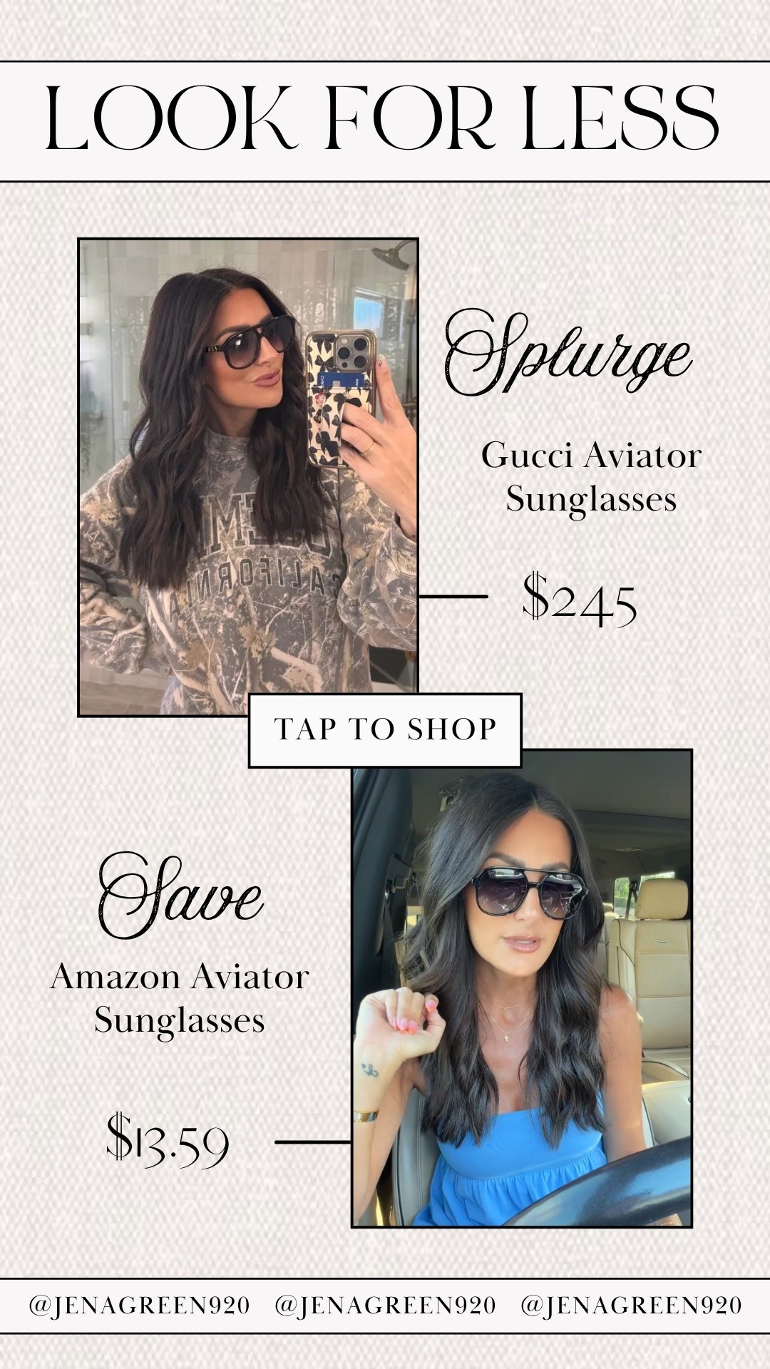 Look For Less | Designer Sunglasses | Gucci Sunglasses | Amazon Sunglasses | Aviator Sunglasses

#LTKootd #LTKSeasonal