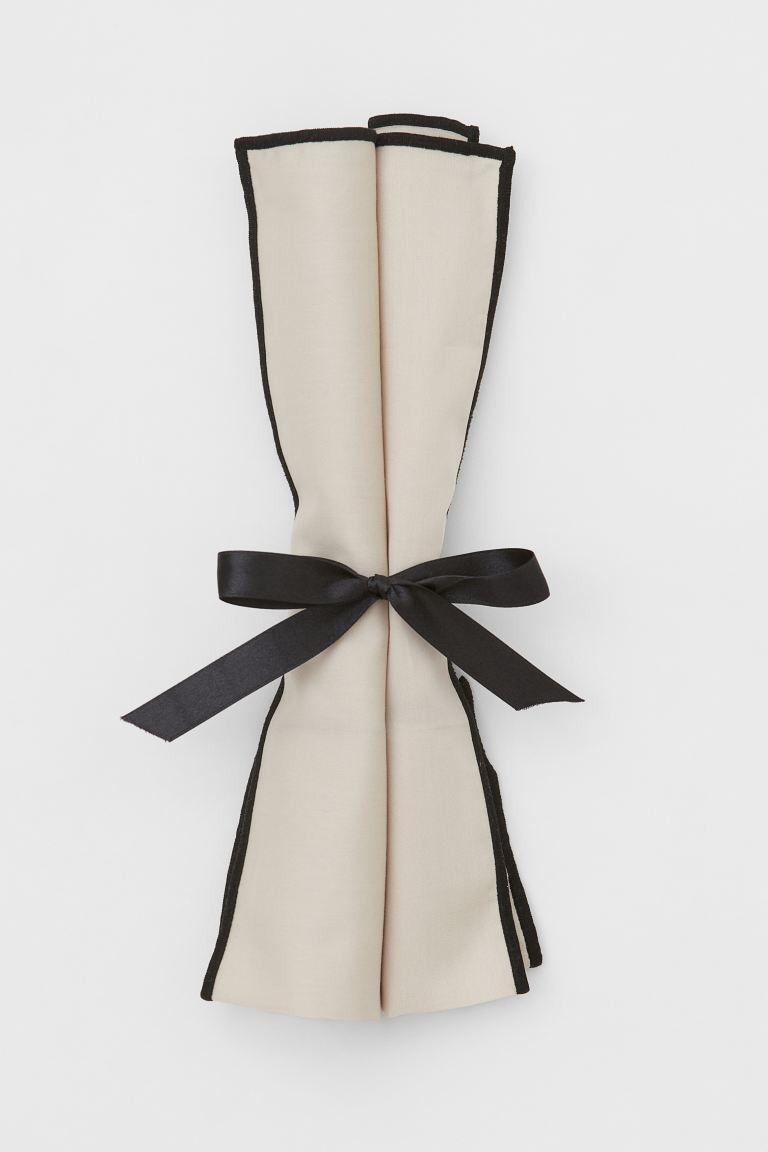 2-pack Cotton Sateen Napkins | H&M (US + CA)