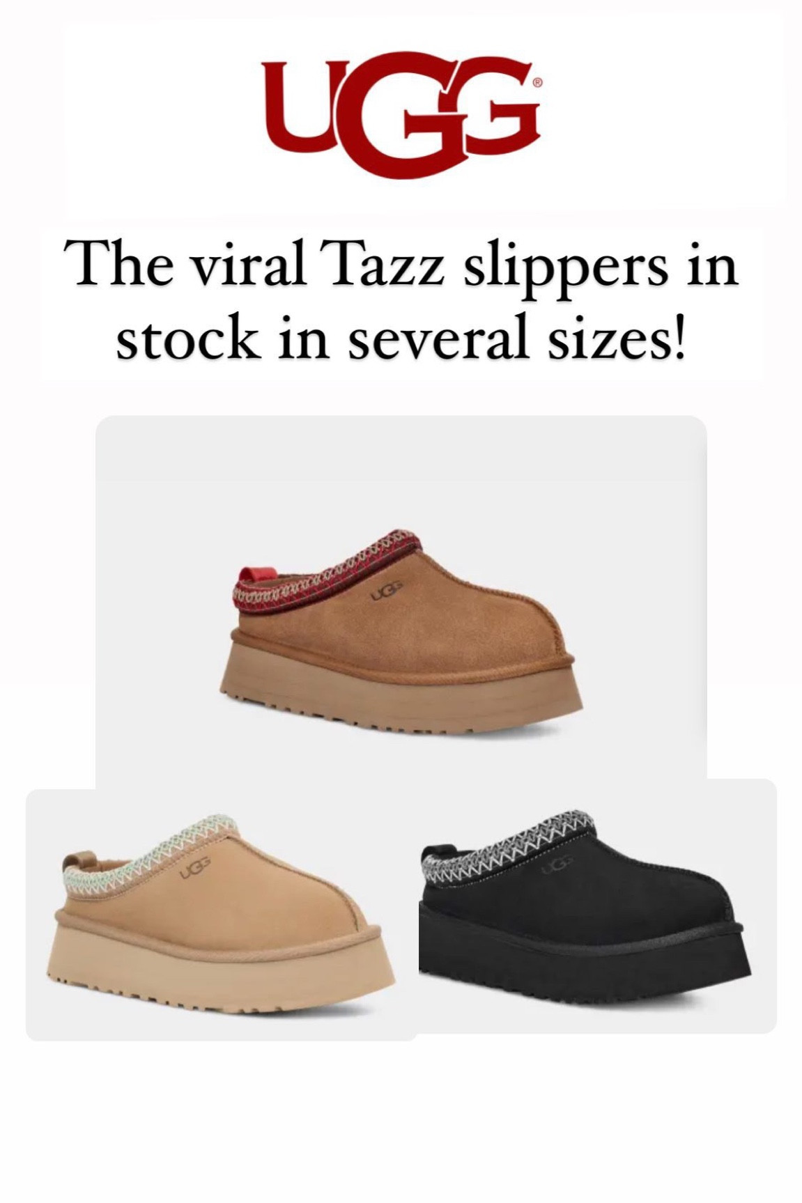 The viral UGG Tasman slippers are still in stock!! 

#LTKstyletip #LTKshoecrush #LTKSeasonal