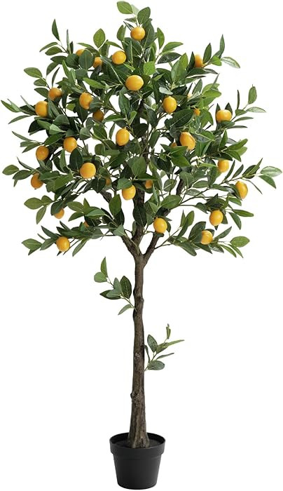 5ft Tall Artificial Lemon Tree with Fake Lemons Floor Plants Artificial for Decor Realistic to In... | Amazon (US)