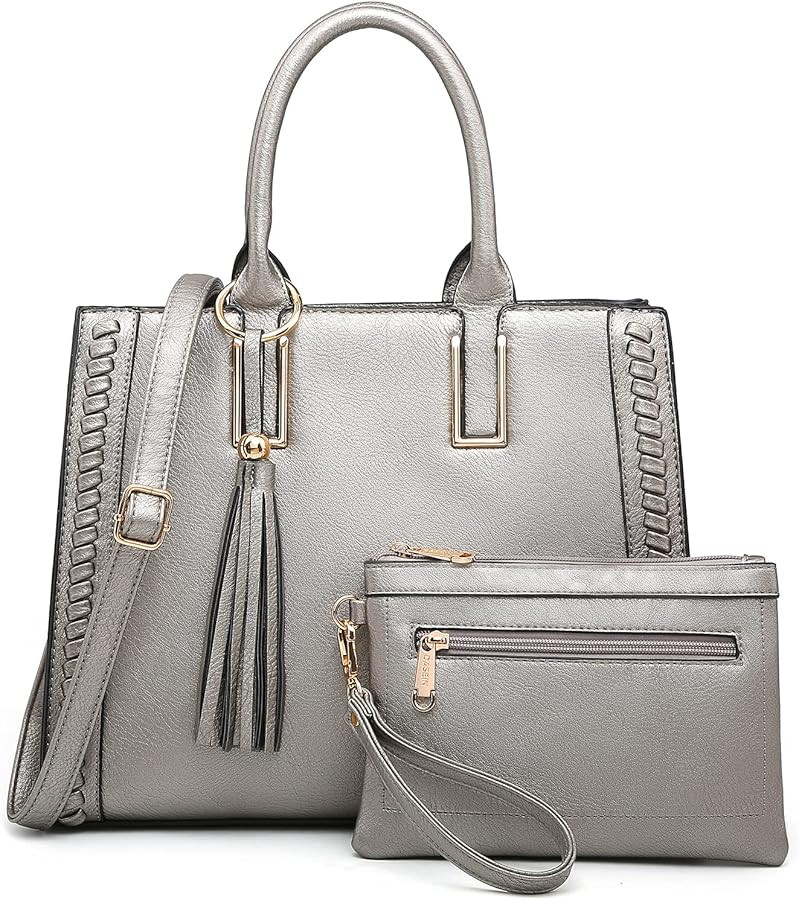 Dasein Purses Handbags for Women Satchel Vegan Leather Shoulder Bags Work Tote for Ladies with Ma... | Amazon (US)