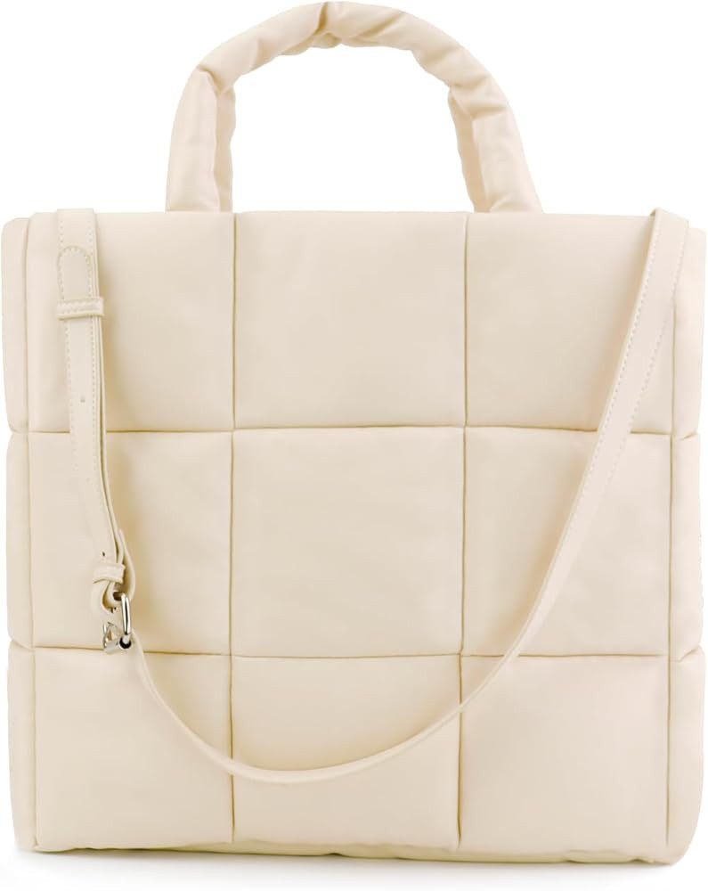 Puffer Tote Bag for Women,Large Puffer Tote Bag,Quilted Crossbody Bag for Women,Puffer Hobo Handb... | Amazon (US)