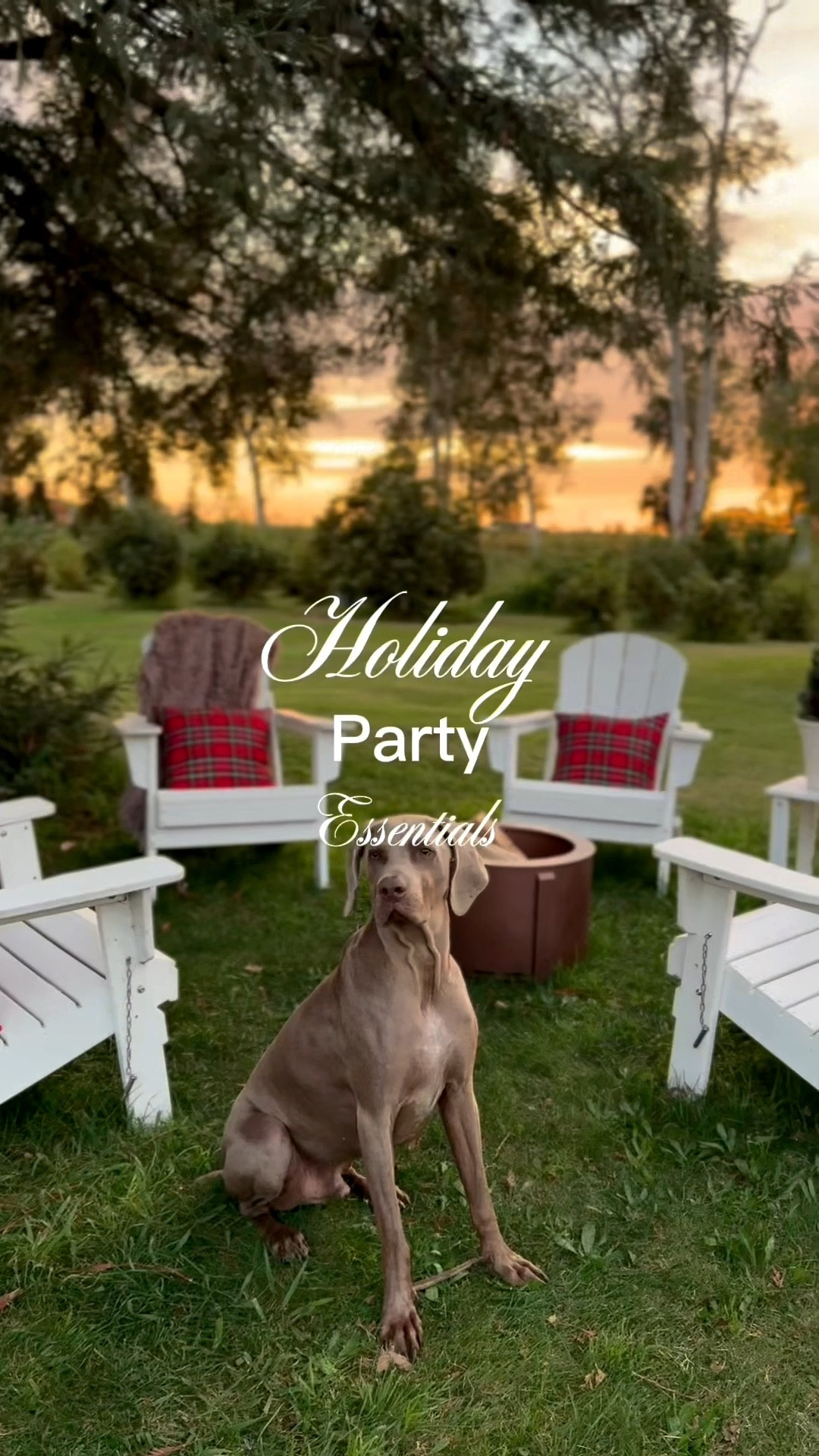 Holiday party essentials you’ll love from @wayfair! These white Adirondack chairs are heavy duty and foldable! I adorned them with red tartan plaid throw pillows and a faux fur throw blanket! The smokeless fire pit will definitely come in handy this winter, during the holidays, Christmas Eve, Christmas dinner, spring, summer and fall! These will all make great holiday gifts! #wayfair #wayfairpartner 

#LTKHoliday #LTKSaleAlert #LTKHome