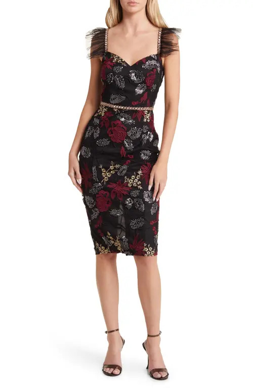 Lulus Showstopper Embroidered Sequin Dress in Black at Nordstrom, Size X-Small | Nordstrom