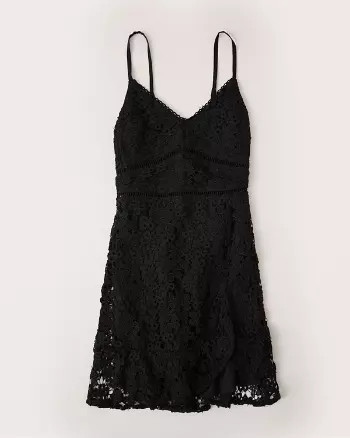 Abercrombie & Fitch Womens Lace Dress in Black - Size XL PET | Abercrombie & Fitch US & UK