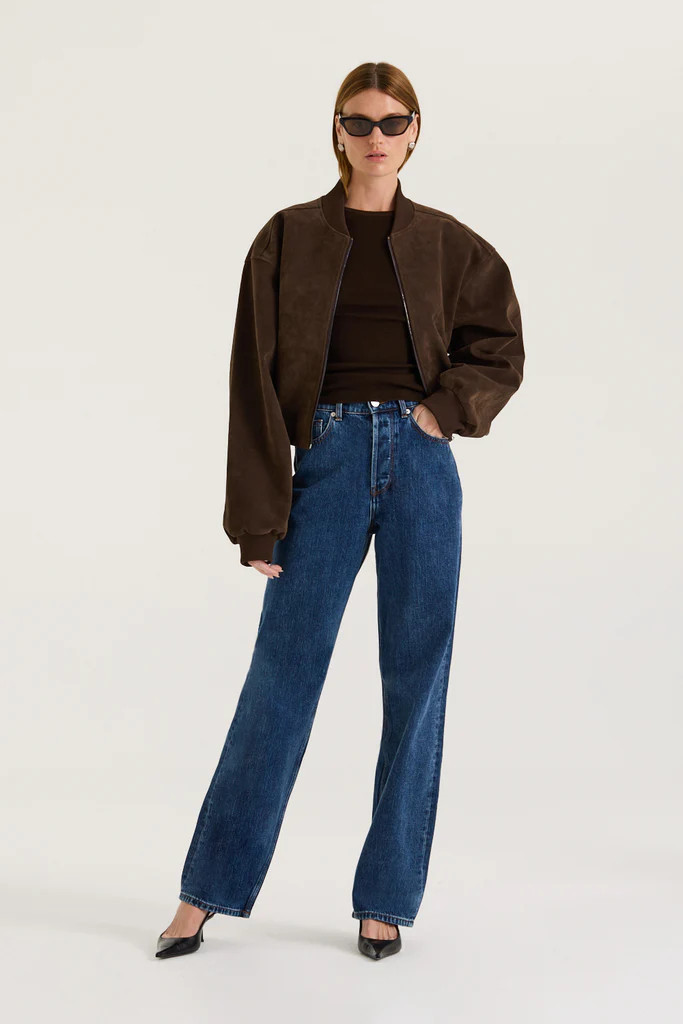 Mara Suede Bomber | Henne