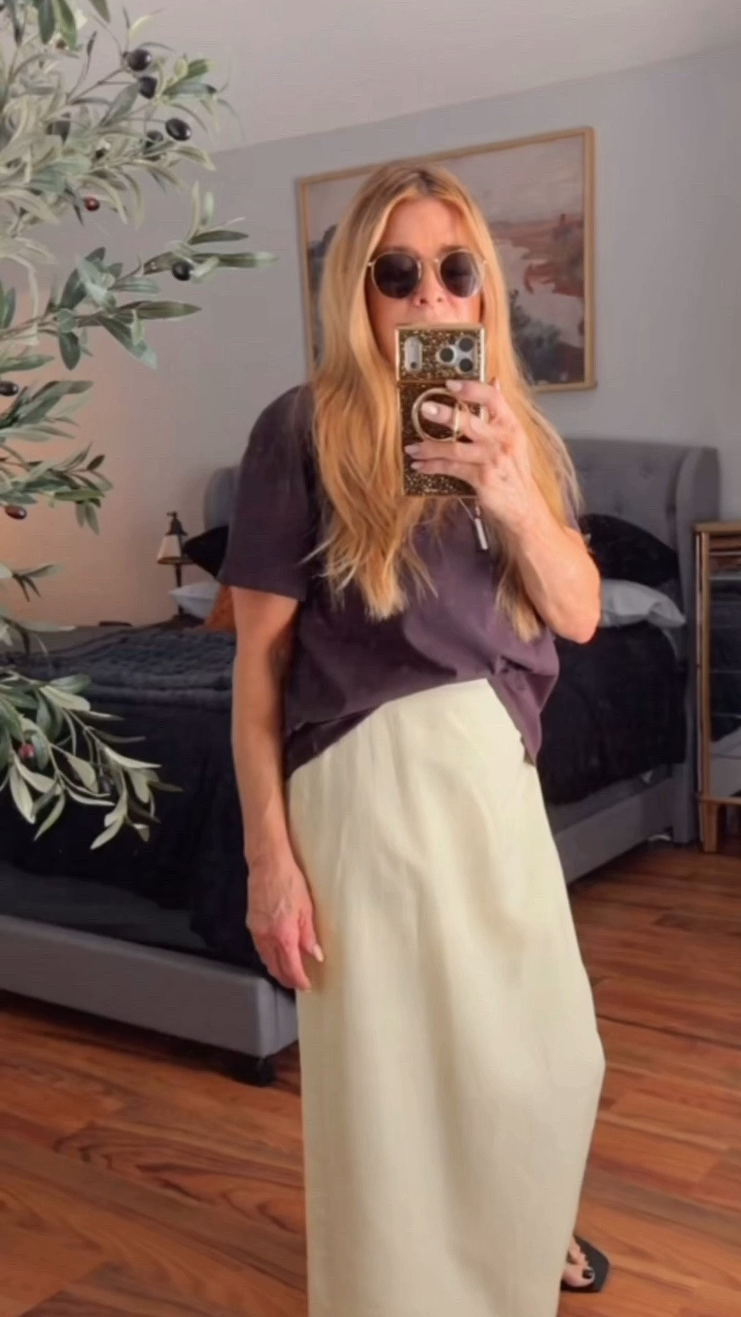 Summer heat is on ! Feeling pulled together in this easy breezy outfit with pieces that can multi-task . My bag is old but , love these similar ones  and they’re  on sale ! I’m 5’1” size 4 , wearing size small in the skirt and size L in the T, for a more relaxed vibe .

#LTKootd #LTKOver40 #LTKPetite