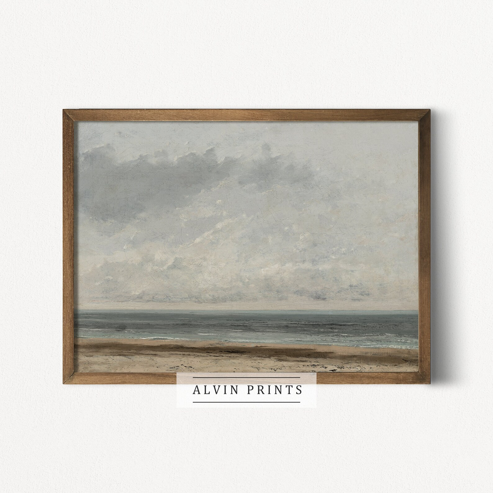 Vintage Coastal Oil Painting l Farmhouse Ocean Wall Art | Mailed Fine Art | Beach Prints French C... | Etsy (US)