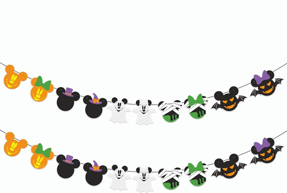 Mickey Inspired Halloween Garland Banner Mickey Minnie Halloween Decorations for Mickey Minnie Th... | Amazon (US)