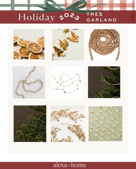 Christmas garland, tree garland, holiday tree decorations, festive garland ideas, garland styles, bead garlands, ornamental tree garland, tree garland ideas 

#LTKSeasonal #LTKHoliday #LTKhome
